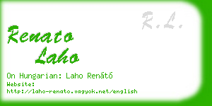 renato laho business card